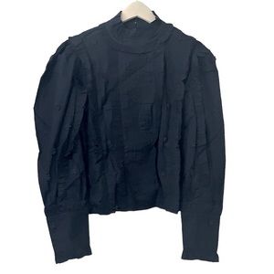 Farm Rio Black Ruffle Blouse Size Medium